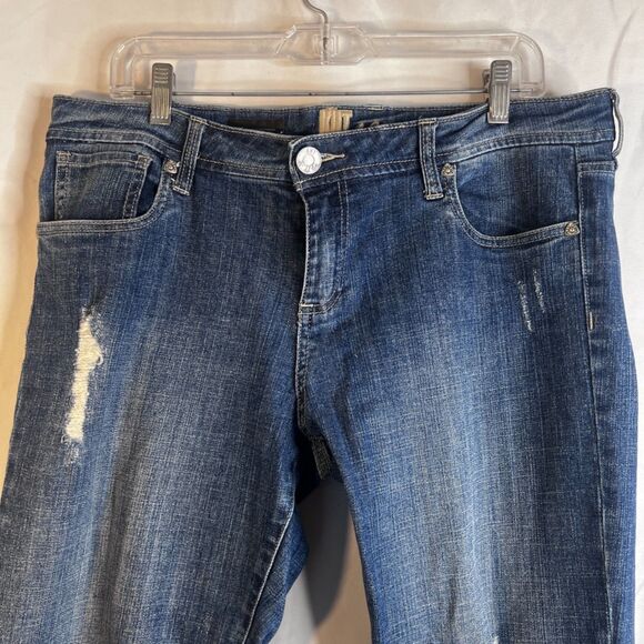 Kut from the Kloth Celine Slouchy Boyfriend Denim Jeans Size 12 Distressed - Picture 3 of 9